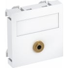 OBO BETTERMANN - Multimediaträger Audio-Klinke 1x Buchse mit Lötanschluss 45x45mm Polycarbonat reinweiß RAL 9010