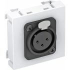 OBO BETTERMANN - Multimediaträger XLR 3-polig Buchse mit Schraubanschluss 45x45mm Polycarbonat reinweiß RAL 9010
