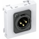 OBO BETTERMANN - Multimediaträger XLR 3-polig Stecker mit Schraubanschluss 45x45mm Polycarbonat reinweiß RAL 9010