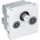 OBO BETTERMANN - Antennensteckdose Stichdose, Radio - TV - SAT 45x45mm Polycarbonat reinweiß RAL 9010