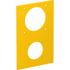 OBO BETTERMANN - Abdeckplatte CEE + 1x Anbausteckdose 38x38 166x105mm Polyvinylchlorid rapsgelb RAL 1021