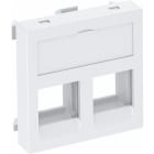 OBO BETTERMANN - Datentechnikträger für 2 Anschlussmodule Typ C 45x45mm Polycarbonat reinweiß RAL 9010