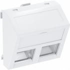 OBO BETTERMANN - Datentechnikträger für 2 Anschlussmodule Typ C 45x45mm Polycarbonat reinweiß RAL 9010