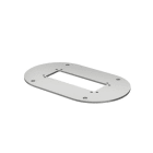 OBO BETTERMANN - Bodenplatte 205x124x3 Stahl bandverzinkt / kunststoffbeschichtet weißaluminium RAL 9006
