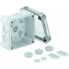 OBO BETTERMANN - Kabelabzweigkasten mit transparentem Deckel 95x95x60 Polycarbonat grau / transparent