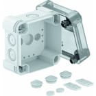 OBO BETTERMANN - Kabelabzweigkasten mit transparentem Deckel 114x114x78 Polycarbonat grau / transparent