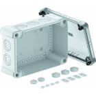 OBO BETTERMANN - Kabelabzweigkasten mit transparentem Deckel 286x202x125 Polycarbonat grau / transparent