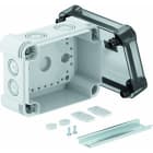 OBO BETTERMANN - Kabelabzweigkasten mit TR Deckel, Schiene 2069 150x116x86 Polycarbonat grau / transparent