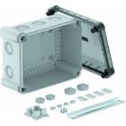 OBO BETTERMANN - Kabelabzweigkasten mit TR Deckel, Schiene 2069 240x191x125 Polycarbonat grau / transparent