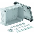 OBO BETTERMANN - Kabelabzweigkasten mit TR Deckel, Schiene 2069 286x202x125 Polycarbonat grau / transparent
