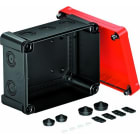 OBO BETTERMANN - Kabelabzweigkasten mit rotem Deckel 240x191x125 Polycarbonat schwarz / rot