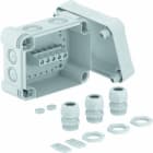 OBO BETTERMANN - Kabelabzweigkasten Klemmleiste, 3xV-TEC VM, 3x116 150x116x86 Polycarbonat lichtgrau RAL 7035