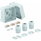 OBO BETTERMANN - Kabelabzweigkasten 5x61x525 FL, 3xV-TEC VM, 3x116 95x95x72 Polycarbonat lichtgrau RAL 7035