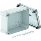 OBO BETTERMANN - Leergehäuse mit transparentem Deckel 240x191x125 Polycarbonat grau / transparent