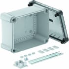 OBO BETTERMANN - Leergehäuse mit TR Deckel, Schiene 2069 240x191x125 Polycarbonat grau / transparent