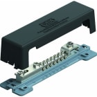 OBO BETTERMANN - Potentialausgleichsschiene mit Metallfuss, für Außen 188mm Edelstahl, rostfrei A2 1.4301 schwarz