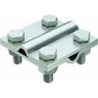 OBO BETTERMANN - Kreuzverbinder rund/rund ohne Zwischenplatte 60x60 Edelstahl, rostfrei A4 1.4571/1.4404