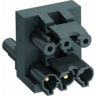 OBO BETTERMANN - Verteilerblock 3-polig 1 Eingang / 2 Ausgänge Polyamid schwarz