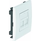 OBO BETTERMANN - Einbaueinheit Datentechnik für 2 Anschlussmodule Typ RM 84x84x59mm Polycarbonat reinweiß RAL 9010