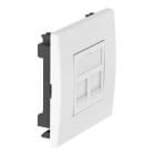 OBO BETTERMANN - Einbaueinheit Datentechnik für 2 Anschlussmodule Typ C 84x84x59mm Polycarbonat reinweiß RAL 9010