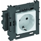 OBO BETTERMANN - Steckdose 0°, 1-fach Schutzkontakt, Connect 80 250V, 10/16A Polycarbonat reinweiß RAL 9010