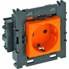 OBO BETTERMANN - Steckdose 0°, 1-fach Schutzkontakt, Connect 80 250V, 10/16A Polycarbonat reinorange RAL 2004