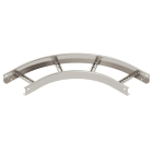 OBO BETTERMANN - Bogen 90° für Kabelleiter 60x300 Edelstahl, rostfrei A2 1.4301 blank, nachbehandelt