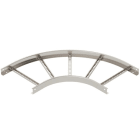 OBO BETTERMANN - Bogen 90° für Kabelleiter 60x400 Edelstahl, rostfrei A2 1.4301 blank, nachbehandelt
