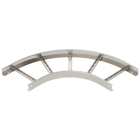 OBO BETTERMANN - Bogen 90° für Kabelleiter 60x300 Edelstahl, rostfrei A4 1.4571 blank, nachbehandelt