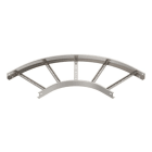 OBO BETTERMANN - Bogen 90° für Kabelleiter 60x400 Edelstahl, rostfrei A4 1.4571 blank, nachbehandelt