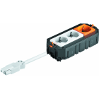 OBO BETTERMANN - Universalträger Connect GST18 VDE, 2fach weiß, 1fach orange 165x76x45
