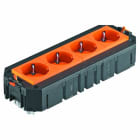 OBO BETTERMANN - Universalträger Connect GST18 VDE, 4fach orange 208x76x45