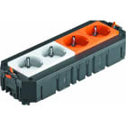 OBO BETTERMANN - Universalträger Connect GST18 VDE, 2fach weiß, 2fach orange 208x76x45