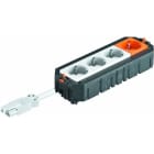 OBO BETTERMANN - Universalträger Connect GST18 VDE, 3fach weiß, 1fach orange 208x76x45