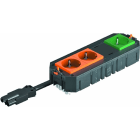 OBO BETTERMANN - Universalträger Connect GST18 VDE, 2fach orange, 1fach grün 208x76x45