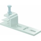 OBO BETTERMANN - Befestigungsklemmstück für maximale Trägerstärke 28mm 153x40x44mm Edelstahl, rostfrei A2 1.4301 blank, nachbehandelt