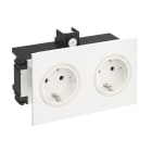 OBO BETTERMANN - REHAU - Steckdose SIGNA IN 2-fach RAL9010 140x82x71 reinweiß RAL 9010