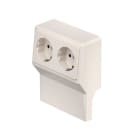 OBO BETTERMANN - REHAU - Geräteträger SL 2-fach 20x50/70 9001 Polyvinylchlorid cremeweiß RAL 9001