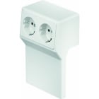 OBO BETTERMANN - REHAU - Geräteträger RAUDUO 40x105 2f Steckd. 9010 Polyvinylchlorid reinweiß RAL 9010