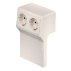 OBO BETTERMANN - REHAU - Geräteträger RAUDUO 40x105 2f Steckd. 9001 Polyvinylchlorid cremeweiß RAL 9001