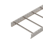 OBO BETTERMANN - Kabelleiter gelocht, mit VS-Sprosse 110x600x6000 Edelstahl, rostfrei A2 1.4301 blank, nachbehandelt