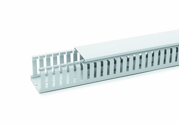 OBO BETTERMANN - REHAU - Verdrahtungskanal HF DIN Set 75x100 7036 Polycarbonat/Acrylnitril-Butadien-Styrol lichtgrau RAL 7035