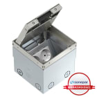 OBO BETTERMANN - MS! Bodensteckdose mit 2-fach VDE-Steckdose 140x140x110 Edelstahl, rostfrei