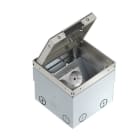 OBO BETTERMANN - Bodensteckdose mit 2-fach VDE-Steckdose 140x140x110 Edelstahl, rostfrei