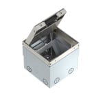 OBO BETTERMANN - Bodensteckdose unbestückt 140x140x110 Edelstahl, rostfrei