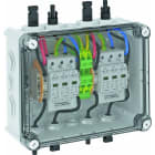 OBO BETTERMANN - Generatoranschlusskasten 2x1 PV-String auf 2 WR-MPP+MC4 1000V DC lichtgrau RAL 7035