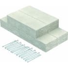 OBO BETTERMANN - Wandanschlusskragen EI60 für PLCS D060810 100x80 Glasfaserleichtbeton grau