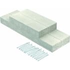 OBO BETTERMANN - Wandanschlusskragen EI60 für PLCS D061220 200x120 Glasfaserleichtbeton grau
