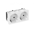 OBO BETTERMANN - Steckdose 33°, 2-fach Schutzkontakt 250V, 10/16A Polycarbonat reinweiß RAL 9010