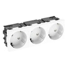 OBO BETTERMANN - Steckdose 33°, 3-fach Schutzkontakt, Connect 45 250V, 10/16A Polycarbonat reinweiß RAL 9010